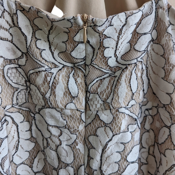 Lulu's Delicate Darling Beige and Ivory Lace Bodycon Dress - Picture 9 of 10